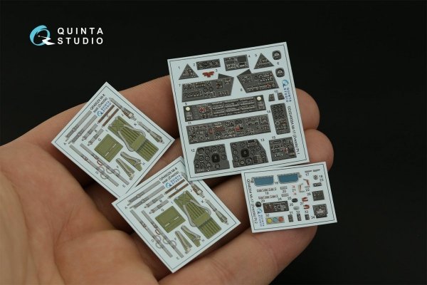 Quinta Studio QD48354 Mi-17 (Mi-8MT Export version) 3D-Printed &amp; coloured Interior on decal paper (Zvezda) 1/48