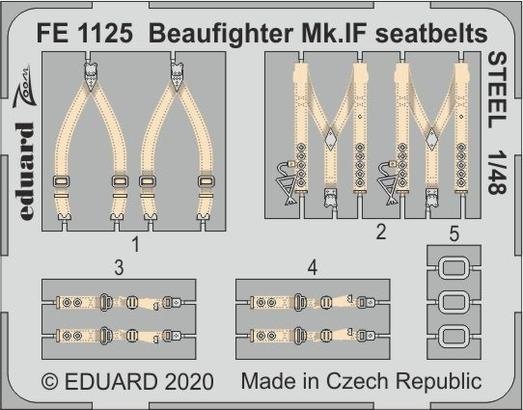 Eduard FE1125 Beaufighter Mk.IF seatbelts STEEL REVELL 1/48