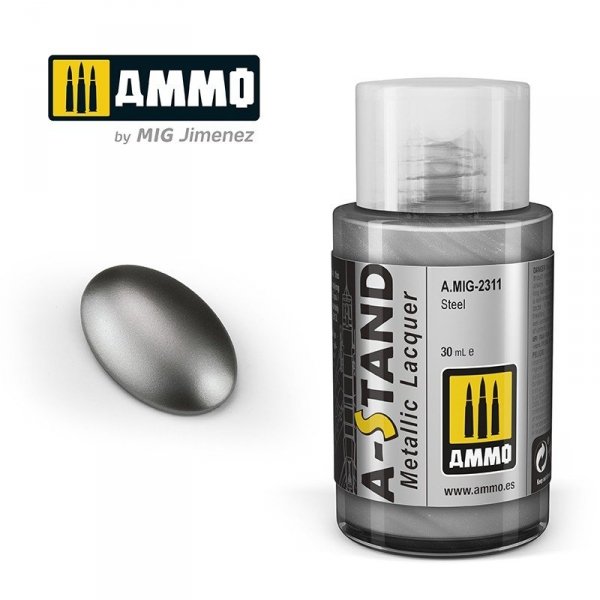 Ammo of Mig 2311 A-STAND Steel 30ml