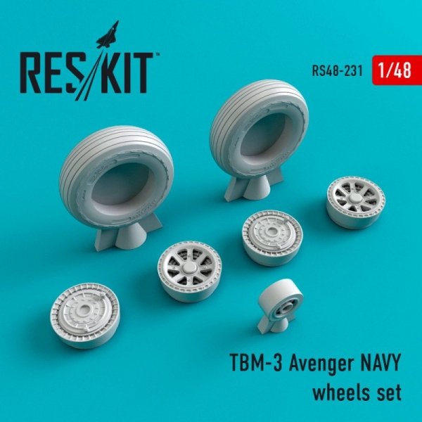 RESKIT RS48-0231 TBM-3 Avenger NAVY wheels set 1/48
