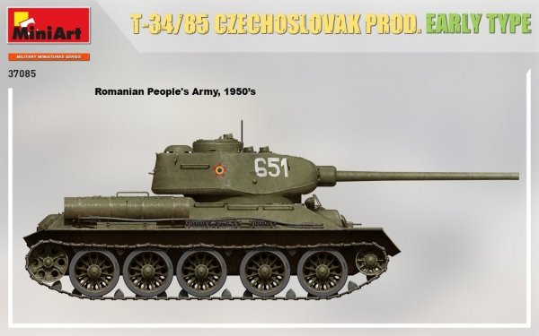 MiniArt 37085 T-34/85 CZECHOSLOVAK PROD. EARLY TYPE 1/35