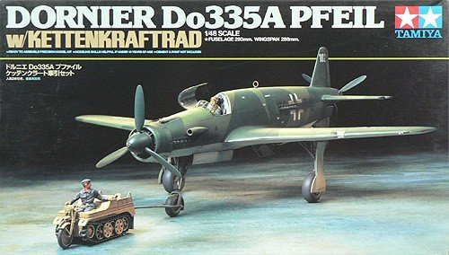 Tamiya 89598 Dornier Do335A Pfeil w/Kettenkraftrad (1:48)