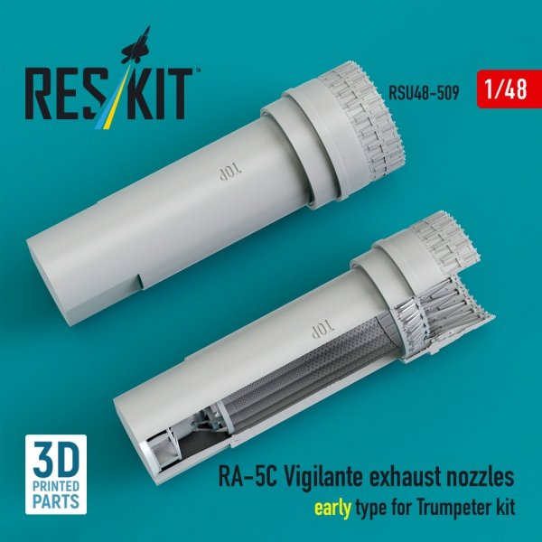 RESKIT RSU48-0509 RA-5C Vigilante exhaust nozzles late type for Trumpeter kit (3D Printed) (1/48)