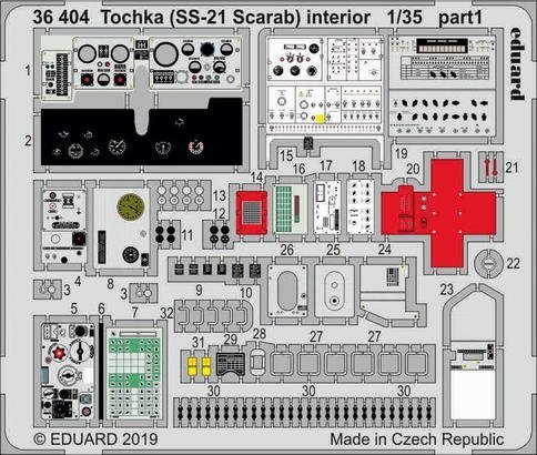 Eduard 36404 Tochka (SS-21 Scarab) interior 1/35 HOBBY BOSS
