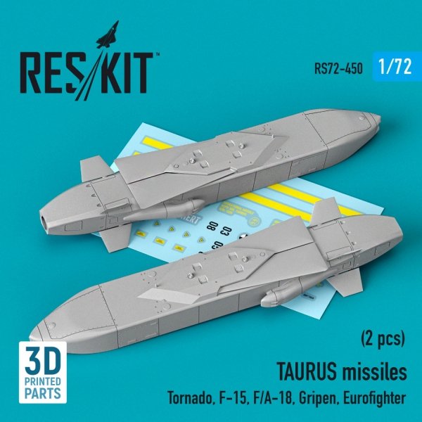 RESKIT RS72-0450 TAURUS MISSILES (2 PCS) (3D PRINTED) 1/72