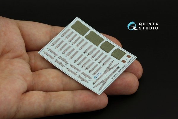 Quinta Studio QD48267 UH-1D 3D-Printed coloured Interior on decal paper (KittyHawk) 1/48