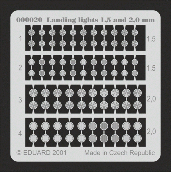 Eduard 00020 Landing lights 1,5 and 2mm