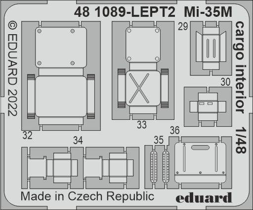 Eduard 481089 Mi-35M cargo interior ZVEZDA 1/48