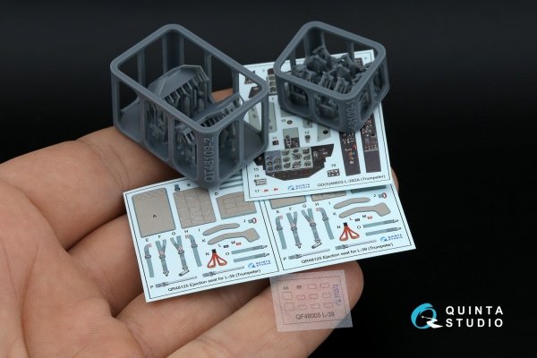 Quinta Studio QD+48603 L-39ZA 3D-Printed &amp; coloured Interior on decal paper ( Trumpeter )( with 3D-printed resin parts ) 1/48