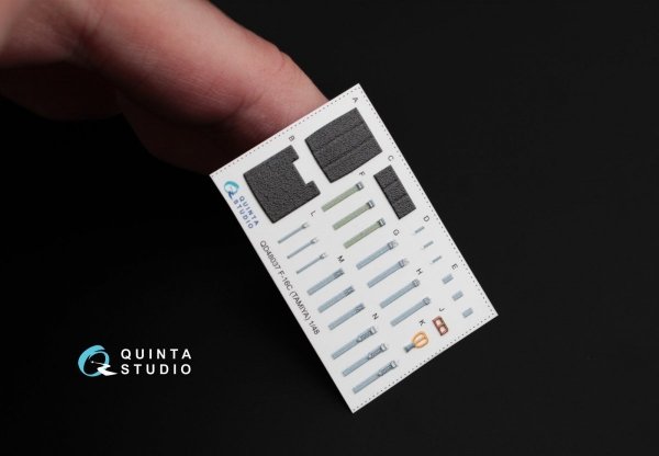 Quinta Studio QD48037 F-16С 3D-Printed &amp; coloured Interior on decal paper (for Tamiya kit) 1/48