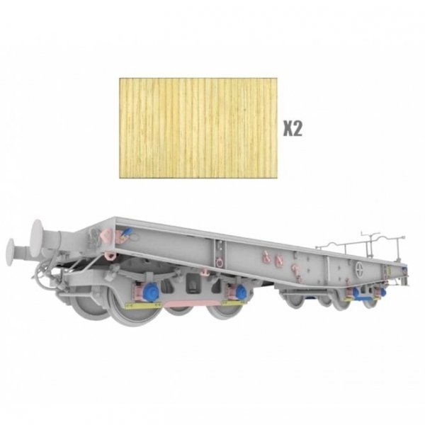 T-Model TK3508-SP Drehgestell Flachwagen in Regelbauart RLMMP 700 w/ PE Parts (Tank not included) 1/35