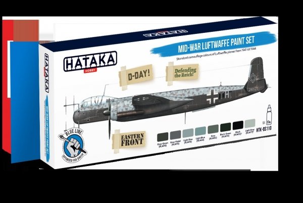 Hataka HTK-BS110 Mid-War Luftwaffe Paint Set (8x17ml)