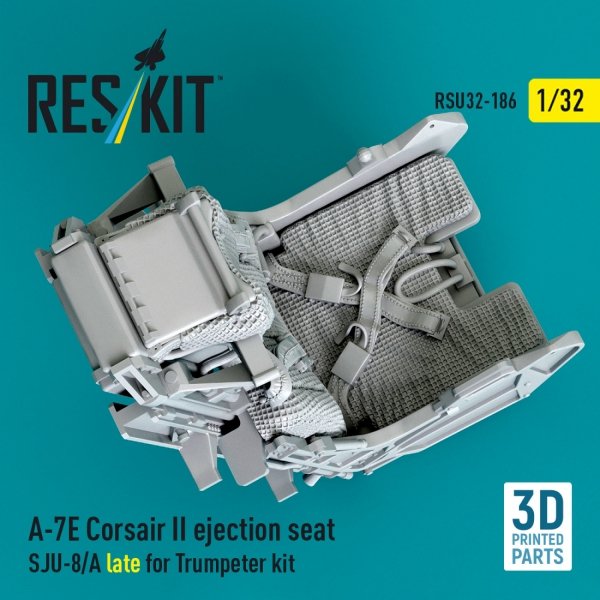 RESKIT RSU32-0186 A-7E Corsair II ejection seat SJU-8/A late for Trumpeter kit (3D Printed) (1/32)