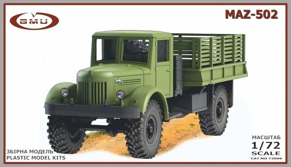 Gmu Model 72006 M1008 MAZ-502 1/72