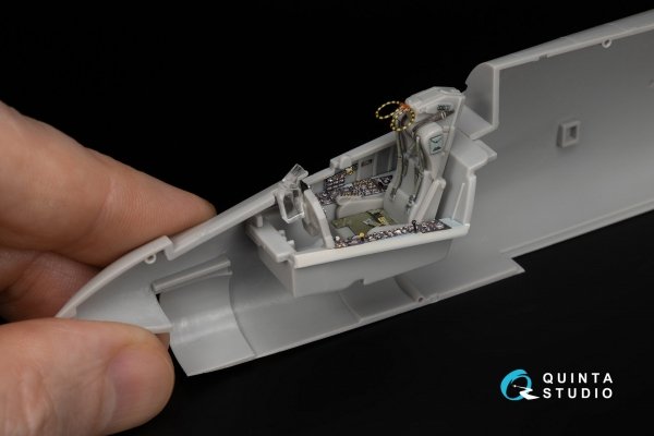Quinta Studio QD48650 F-8E Crusader 3D-Printed &amp; coloured Interior on decal paper (Hasegawa/Hobby 2000) 1/48