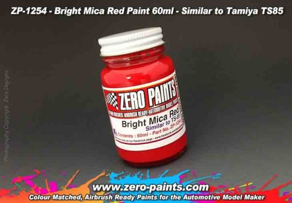 Zero Paints ZP-1254 Bright Mica Red Paint (Similar to Tamiya TS85) 60ml