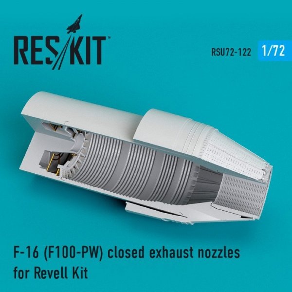 RESKIT RSU72-0122 F-16 (F100-PW) closed exhaust nozzles for Revell 1/72