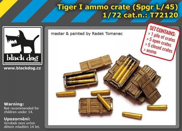 Black Dog T72120 Tiger I ammo crate 1/72