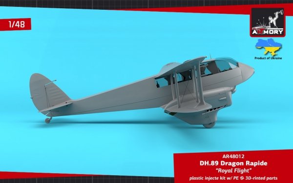 Armory Models 48012 DH.89 Dragon Rapide, Short-Haul Airliner – “Royal Flight” 1/48