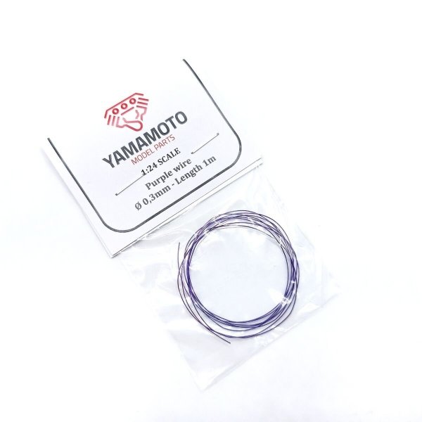 Yamamoto Model Parts YMPTUN83 Purple wire 0,3 mm Lenght 1m 1/24