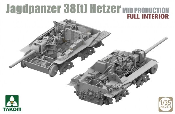 Takom 2171 Jagdpanzer 38(t) Hetzer Mid Production Full Interior 1/35