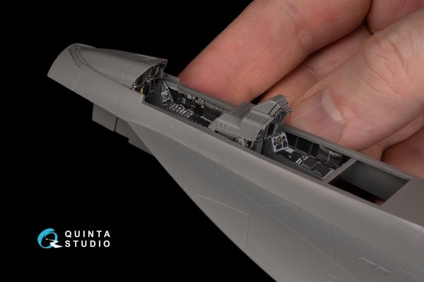Quinta Studio QD48243 F/A-18F late / EA-18G 3D-Printed &amp; coloured Interior on decal paper ( Meng ) 1/48