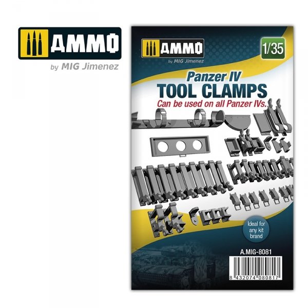 Ammo of Mig 8081 Panzer IV tool clamps ( all Panzer IV ) 1/35
