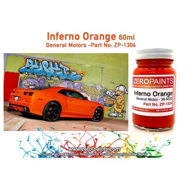 Zero Paints ZP-1304 - Inferno Orange (General Motors) 60ml