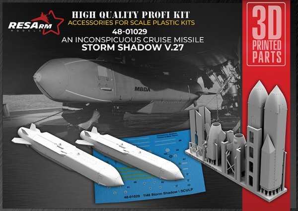 RESArm 48-01029 STORM SHADOW SCALP - V.27 cruise missile (WITH DECAL) (3D resin printing) 1/48