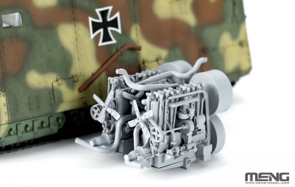 Meng Model TS-017s German A7V Tank (Krupp) &amp; Engine Limited Edition 1/35