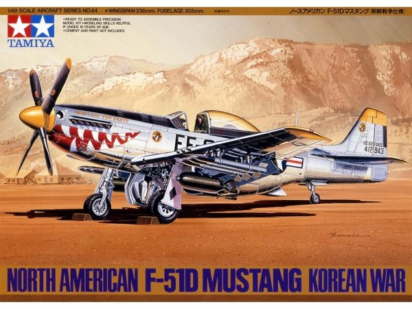 Tamiya 61044 North American F-51D Mustang Korean War 1/48
