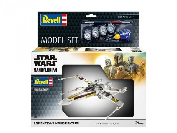 Revell 66790 Model Set Star Wars Mandalorian Carson Teva's X-Wing Fighter 1/57