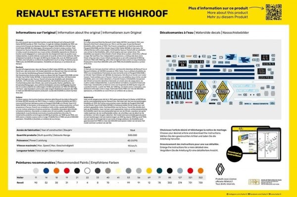 Heller 80740 Renault Estafette Highroof 1/24