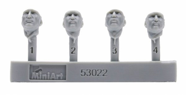 MiniArt 53022 GERMAN TANK RIDERS SET 1. RESIN HEADS 1/35