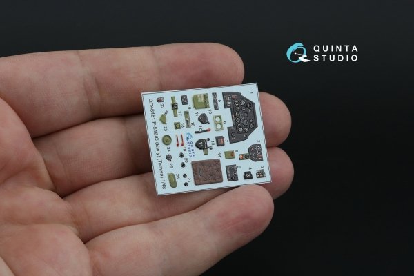 Quinta Studio QD48481 P-51B/C (Early) 3D-Printed coloured Interior on decal paper (Tamiya) 1/48