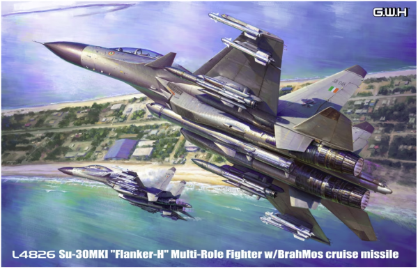 Great Wall Hobby L4826 Su-30MKI &quot;Flanker-H&quot; Multi-Role Fighter w/BrahMos cruise missile 1/48