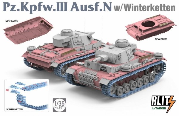 Takom 8011 Pz.Kpfw. Ill Ausf. N w/Winterketten 1/35
