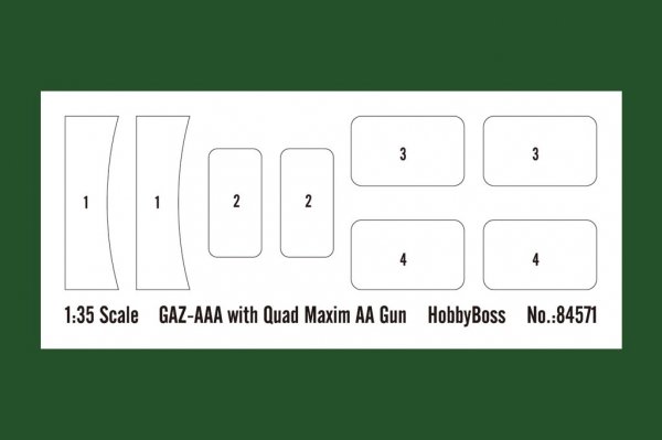 Hobby Boss 84571 GAZ-AAA with Quad Maxim AA Gun 1/35