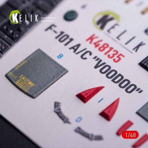 Kelik K48135 F-101A/C VooDoo - interior 3D decals for Zimi Model/KittyHawk kit (1/48)