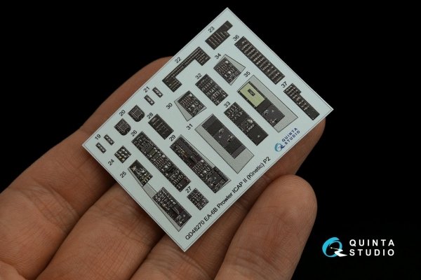 Quinta Studio QD48270 EA-6B Prowler (ICAP II) 3D-Printed &amp; coloured Interior on decal paper (Kinetic) 1/48