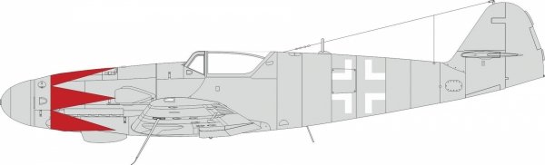 Eduard EX1010 Bf 109K-4 tulip pattern &amp; national insignia 1/48