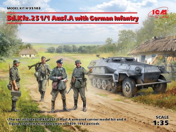 ICM 35103 Sd.Kfz.251/1 Ausf.A with German Infantry (1:35)