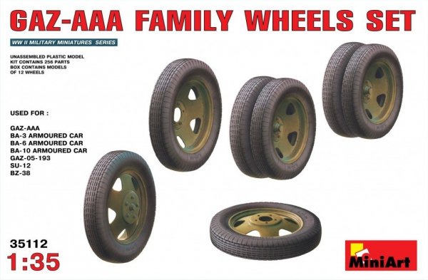MiniArt 35112 Soviet GAZ-AAA Family wheels set 1:35