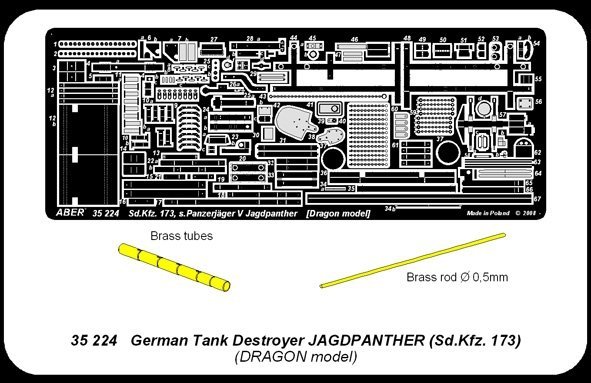 Aber 35224 German tank destroyer Jagdpanther Sd. Kfz.173 (1:35)