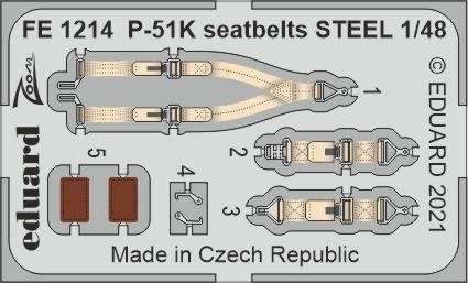 Eduard FE1214 P-51K seatbelts STEEL EDUARD 1/48