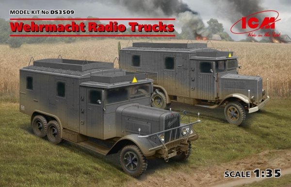 ICM DS3509 Wehrmacht Radio Trucks (Henschel 33D1 Kfz.72, Krupp L3H163 Kfz.72) 1/35
