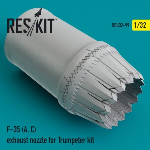RESKIT RSU32-0099 F-35 (A, C) EXHAUST NOZZLE FOR TRUMPETER KIT 1/32