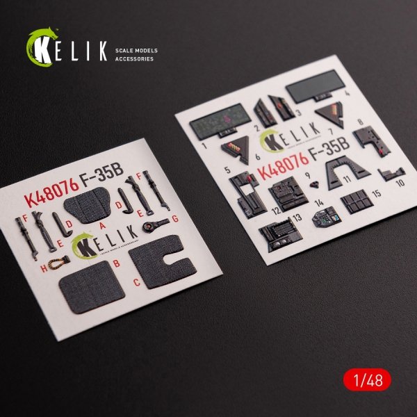 KELIK K48076 F-35B interior 3D decals for Tamiya kit 1/48