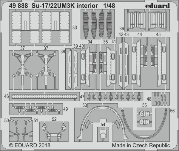 Eduard 49888 Su-17/22UM3K interior KITTY HAWK 1/48