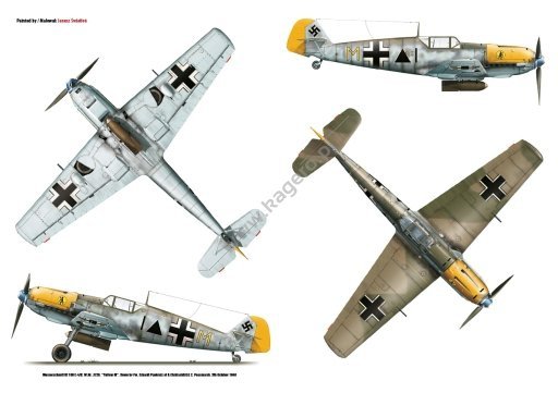 Kagero 7134 Messerchmitt Bf 109 E E-1/E-3/E-4/E-7 models EN/PL